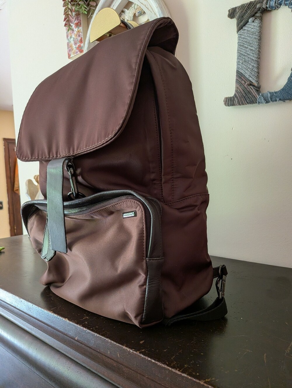 Zanellato Brown Nylon And Leather  Unisex Backpack - Brown - - Picture 3 of 9